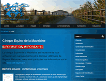 Tablet Screenshot of clinique-equine-madelaine.com